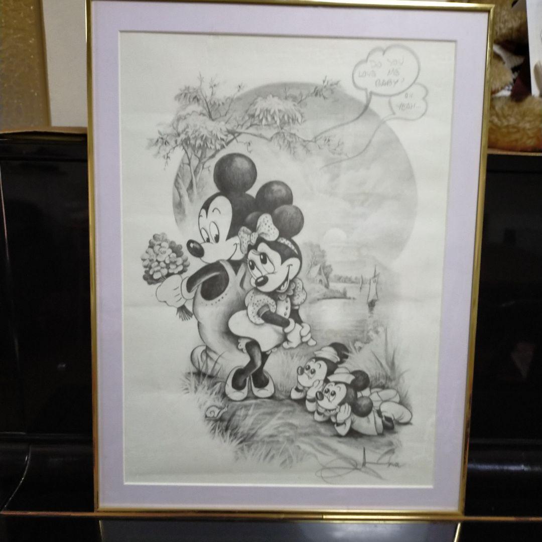 ミッキーマウスとミニーマウスの鉛筆画
